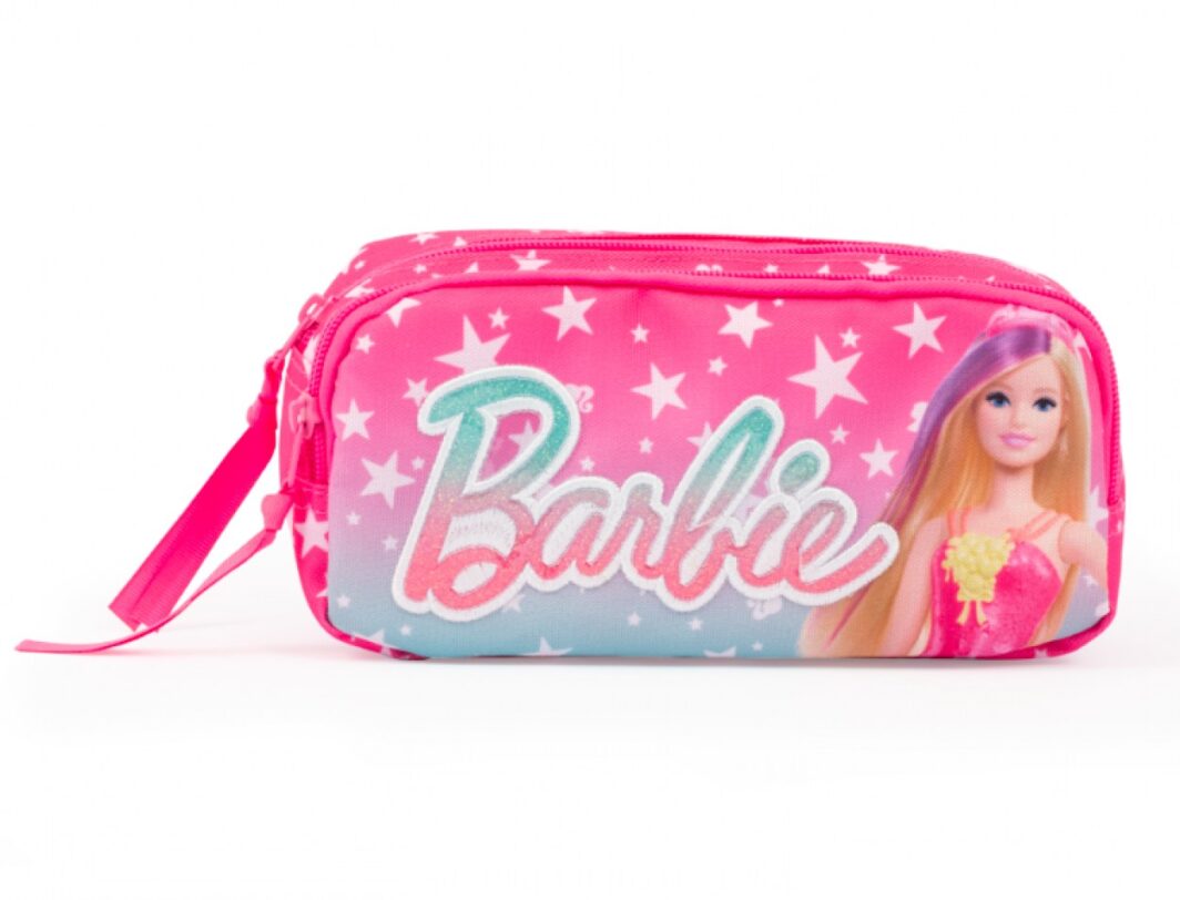 Giochi Preziosi Barbie - Astuccio bustina maxi 2 zip, portapenne scuola e tempo libero