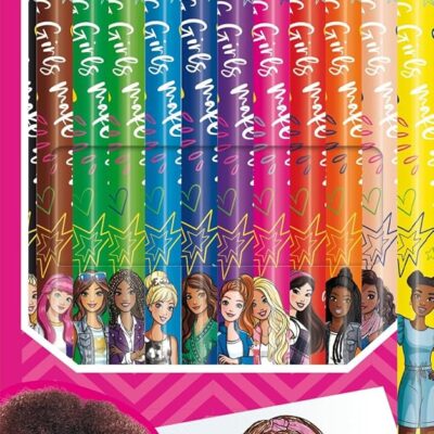 Maped – Matite colorate Barbie – Matite in resina – Matite colorate per bambini – Matite decorate – Miniere resistenti – Forma triangolare ergonomica –...