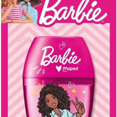 Maped - Temperamatite Barbie - Taglio semplice, ottima presa in mano - Dimensione matita 1 foro con grande riserva, facile da aprire - Licenza Barbie ufficiale