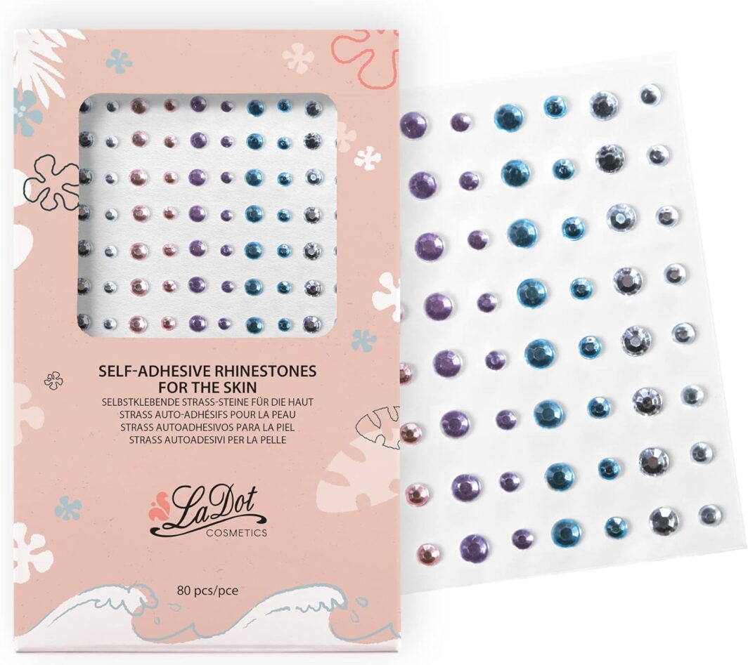 Ladot - Adesivo per il corpo con strass, Multicolore