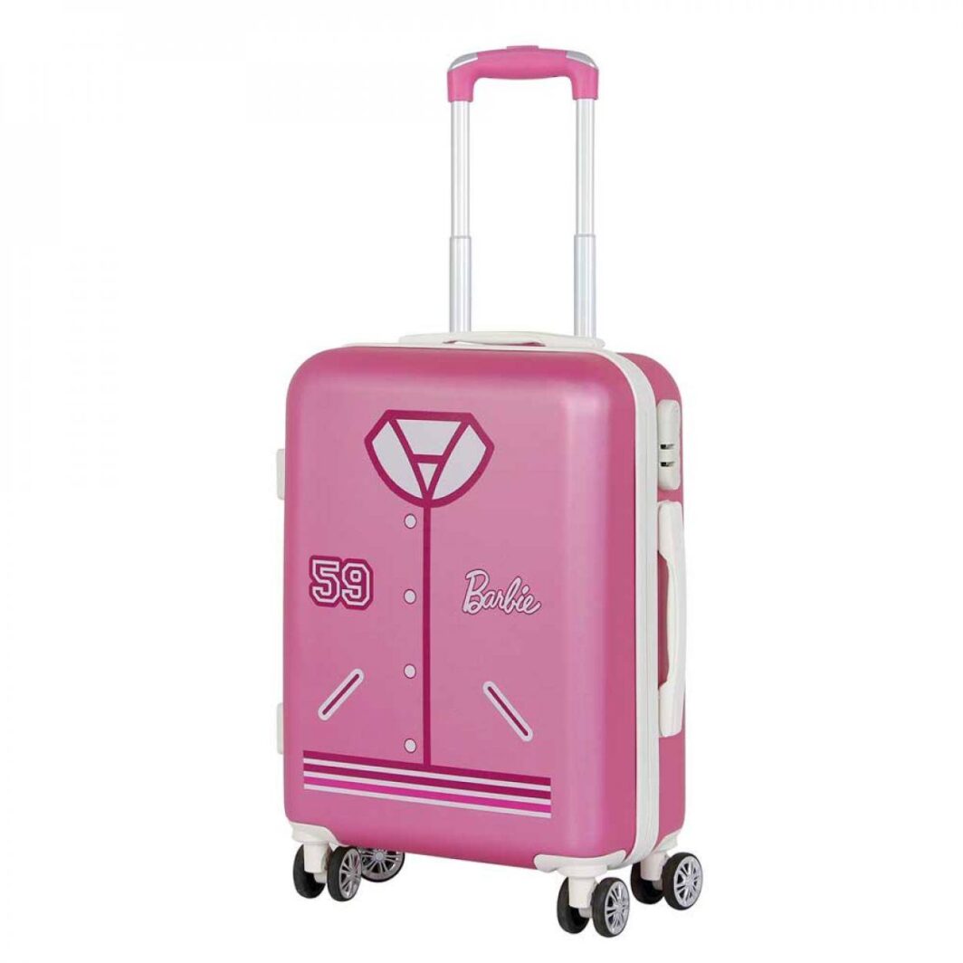 Barbie Varsity-Valigia da Cabina ABS 4 Ruote, Rosa, Capacità 27 L