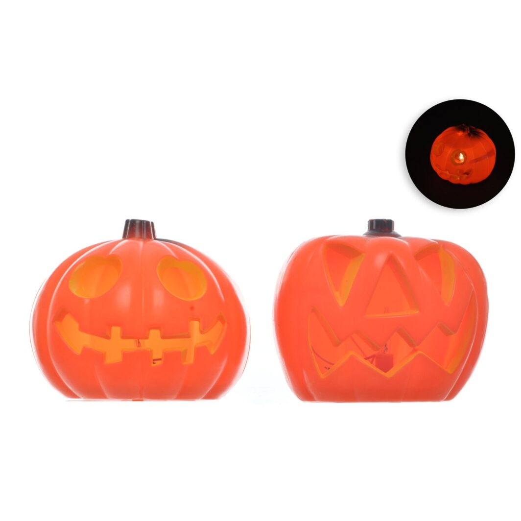 Zucca luminosa pvc con led Cm. 9x9x7,5