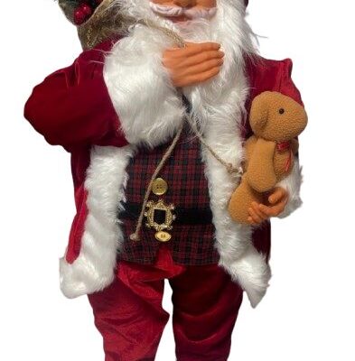 BABBO NATALE DECORATIVO ALL'IMPIEDI 50X25X130 CM