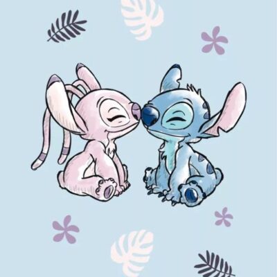 STITCH E ANGEL ASCIUGAMANO