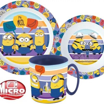 Minions servizio da tavola in micro plastica con tazza 350 ml
