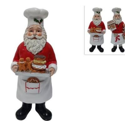 BABBO NATALE 27CM CUOCO DECORO BISCOTTO