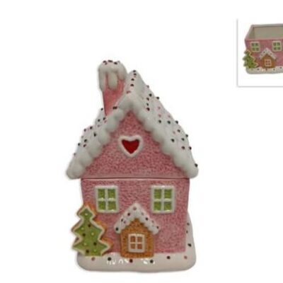 BARATTOLO CASETTA CERAMICA 21
CM DECORO CANDY
