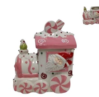 BARATTOLO TRENO CERAMICA 19CM
DECORO CANDY