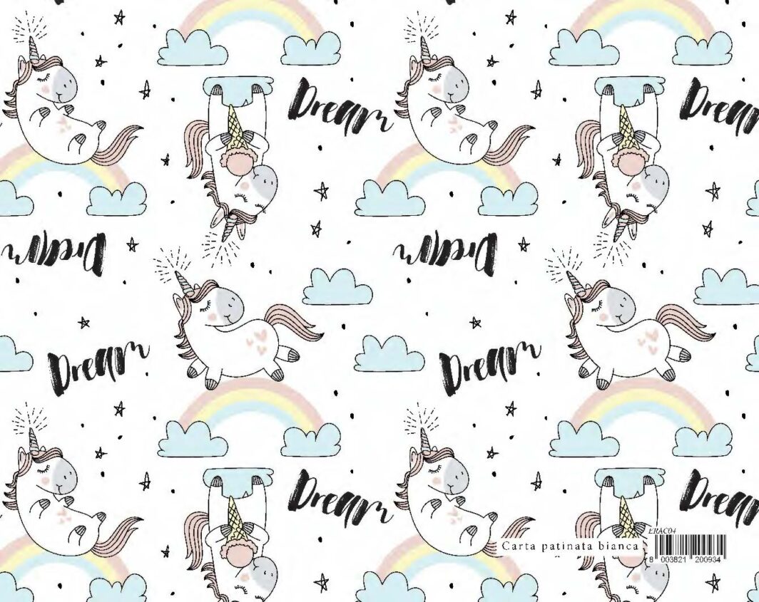CARTA REGALO 70x100 LITTLE ANIMALS DREAM UNICORNO