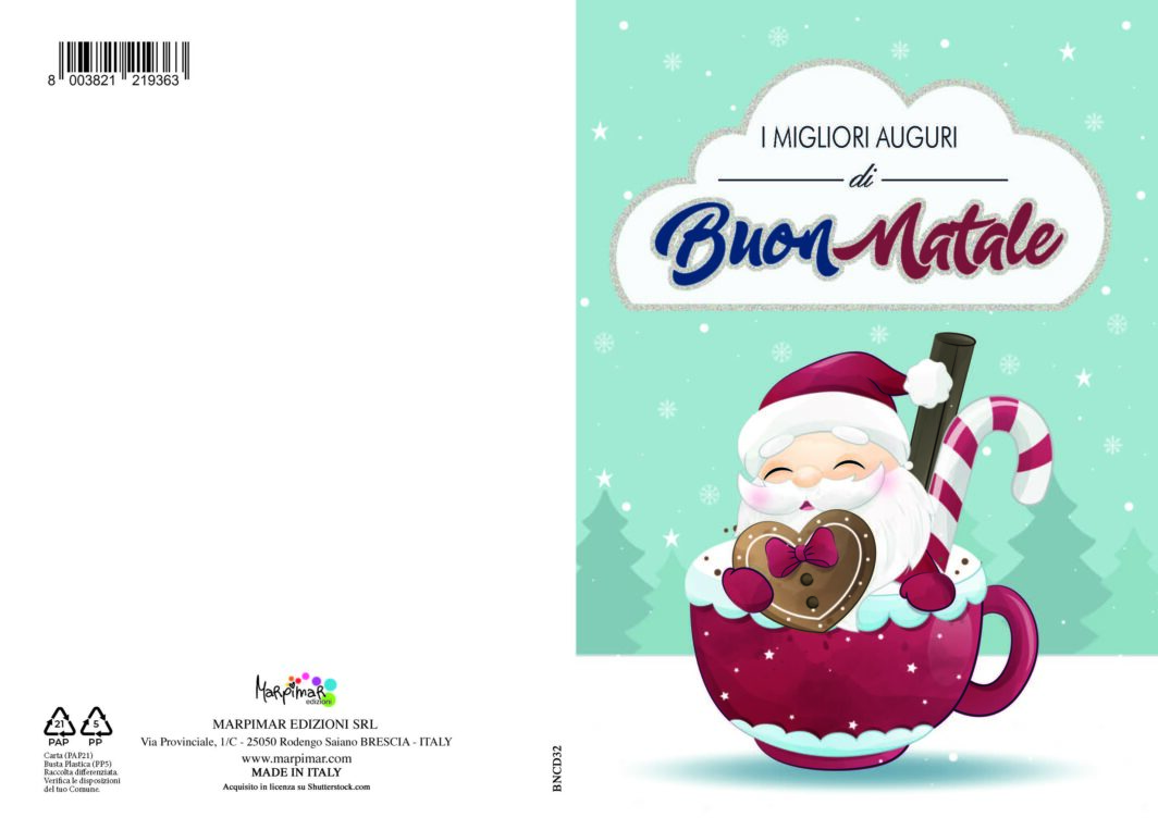 BIGLIETTO BUON NATALE OLOGRAFICO