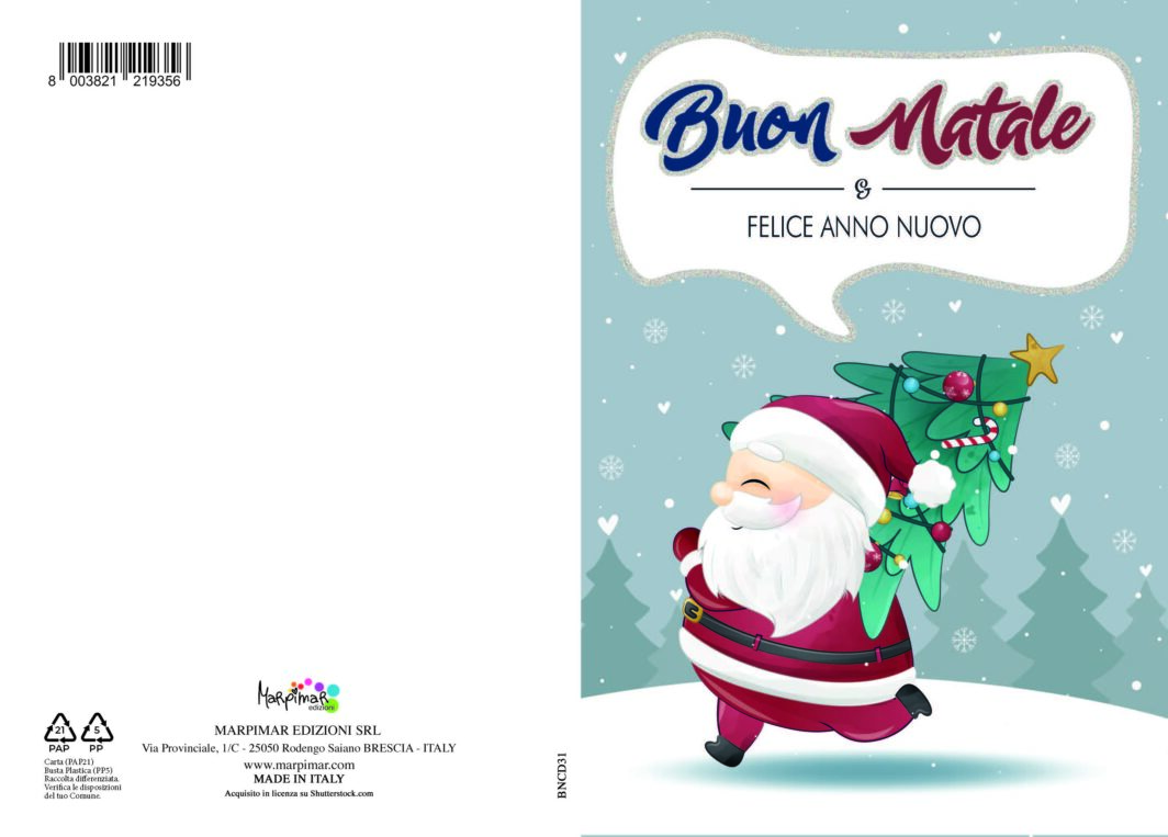 BIGLIETTO BUON NATALE OLOGRAFICO