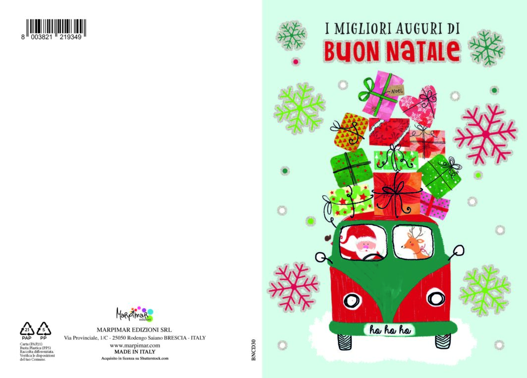 BIGLIETTO BUON NATALE OLOGRAFICO