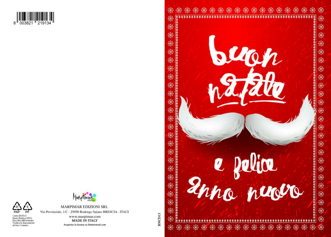 BIGLIETTO BUON NATALE C/FOIL ARGENTO