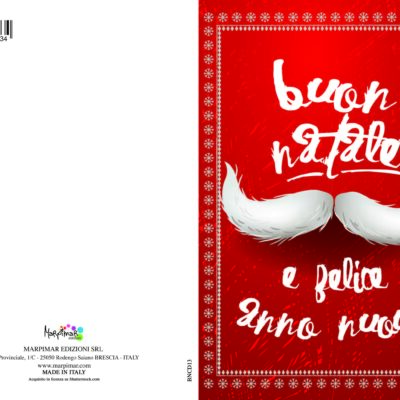BIGLIETTO BUON NATALE C/FOIL ARGENTO