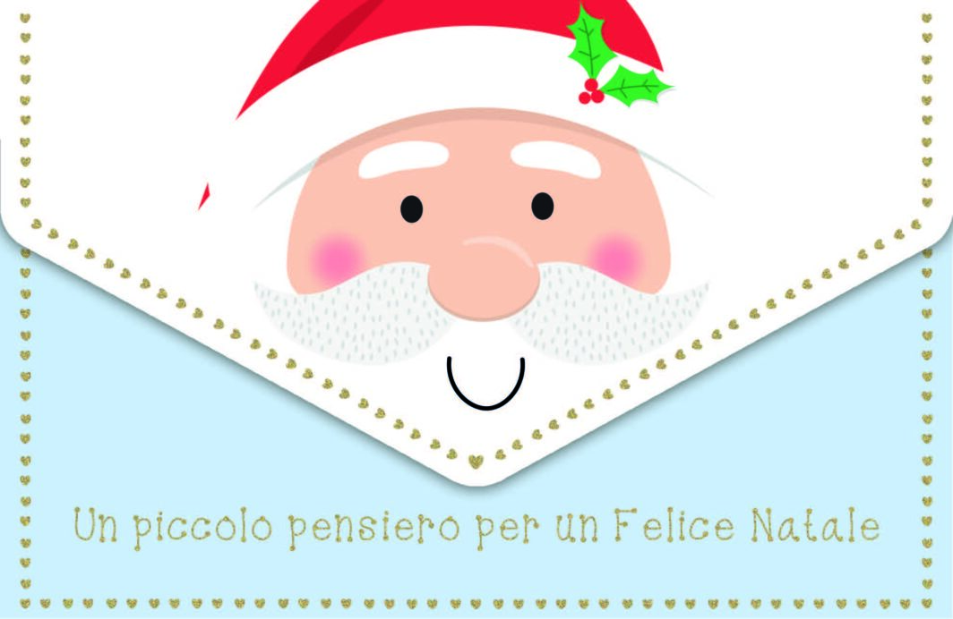 BIGLIETTO BUSTA BUON NATALE C/FOIL ORO