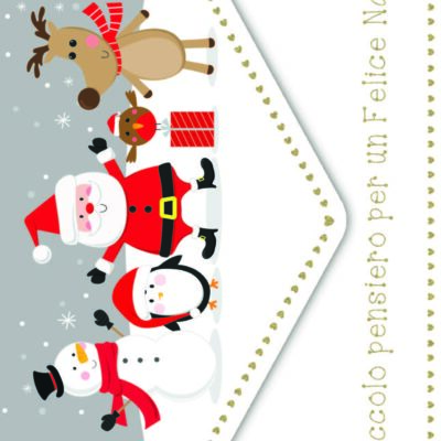 BIGLIETTO BUSTA BUON NATALE C/FOIL ORO