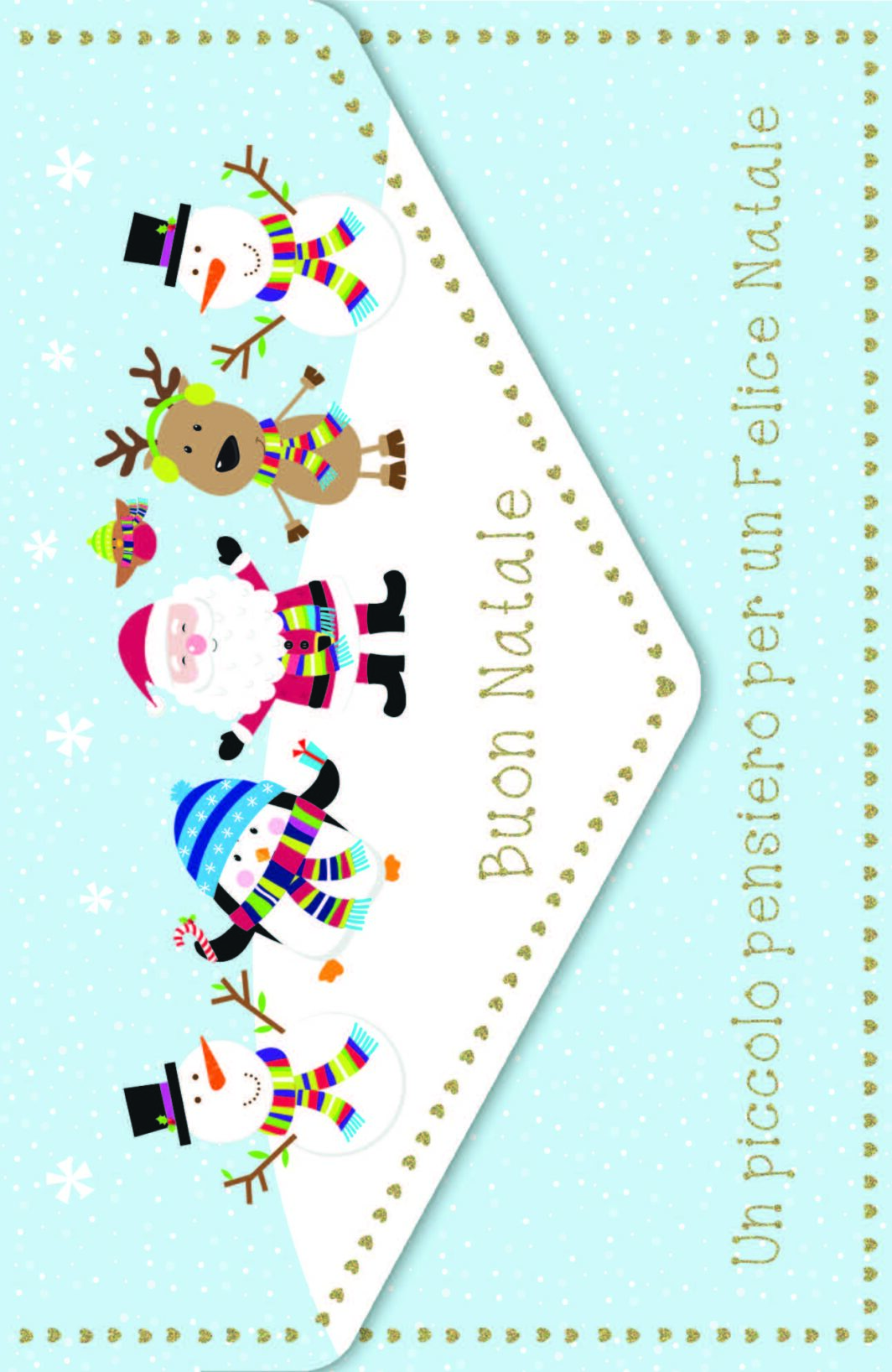 BIGLIETTO BUSTA BUON NATALE C/FOIL ORO