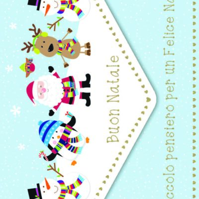BIGLIETTO BUSTA BUON NATALE C/FOIL ORO
