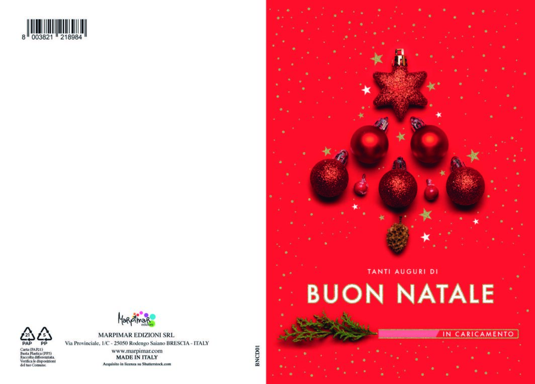 BIGLIETTO  BUON NATALE C/FOIL ORO