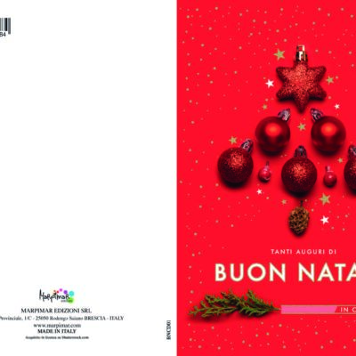 BIGLIETTO  BUON NATALE C/FOIL ORO