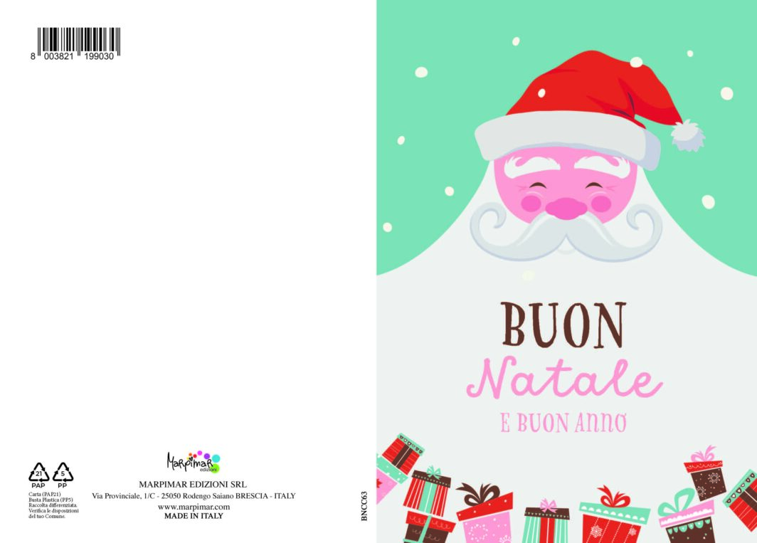 BIGLIETTO BUON NATALE C/GLITTER