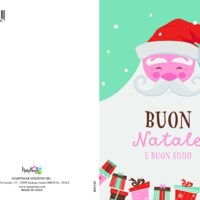 BIGLIETTO BUON NATALE C/GLITTER