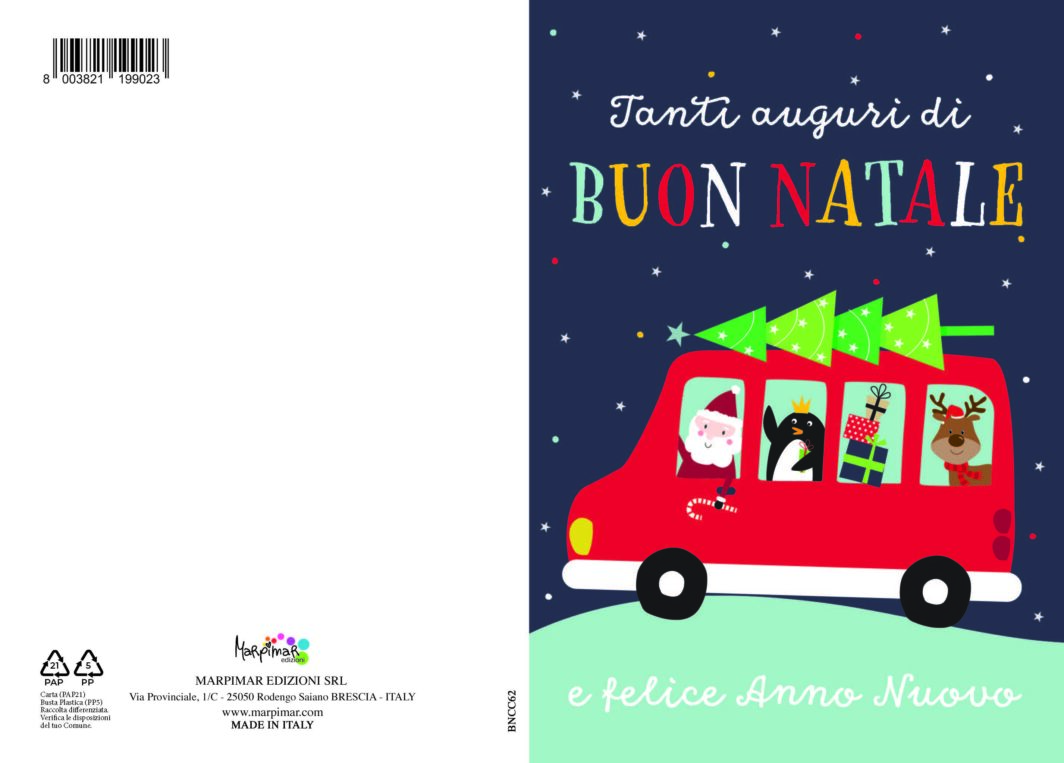 BIGLIETTO BUON NATALE C/GLITTER