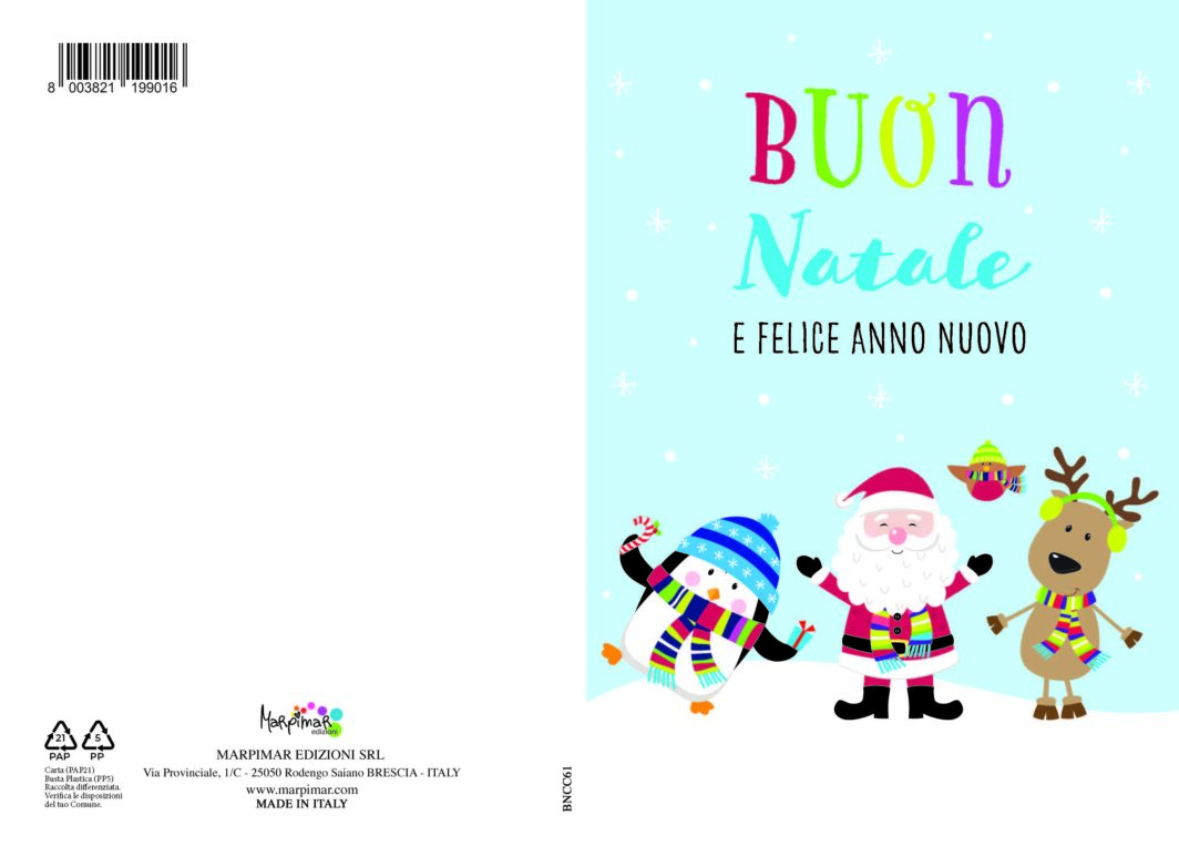 BIGLIETTO BUON NATALE C/GLITTER