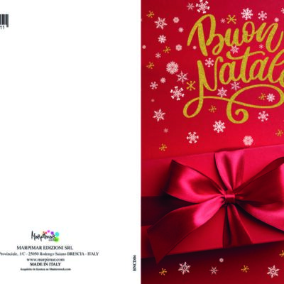 BIGLIETTO  BUON NATALE C/FOIL ORO