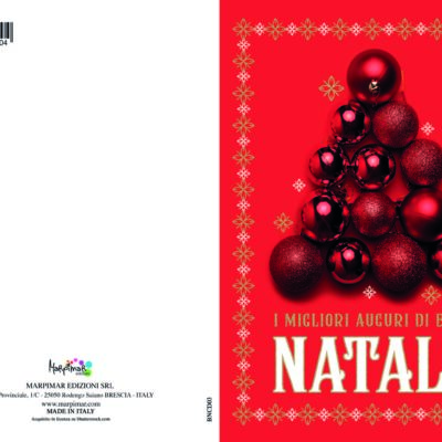 BIGLIETTO BUON NATALE C/FOIL ORO