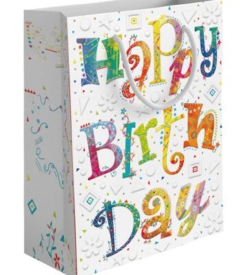 SHOPPER HAPPY BIRTHDAY 26X32X12 CM