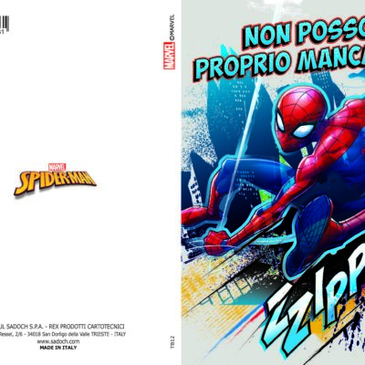 BIGLIETTO SPIDERMAN METAL C/GLITTER