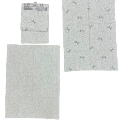SET 1+1 ASCIUGAMANI  MINNIE BIANCO