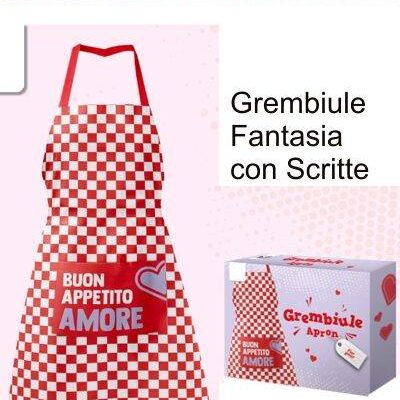 GREMBIULE FANTASIA CON SCRITTA