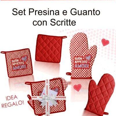 SET PRESINA E GUANTO CON SCRITTA