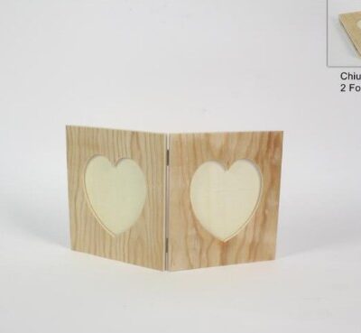 PORTAFOTO LEGNO DECOUPAGE 2 POSTI