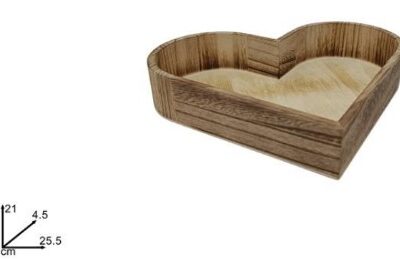 VASSOIO LEGNO A FORMA DI CUORE