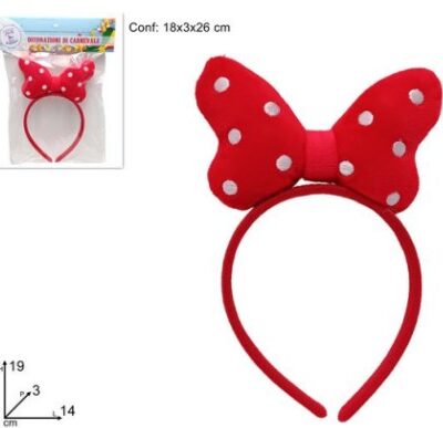 CERCHIETTO CON FIOCCO E POIS MINNIE