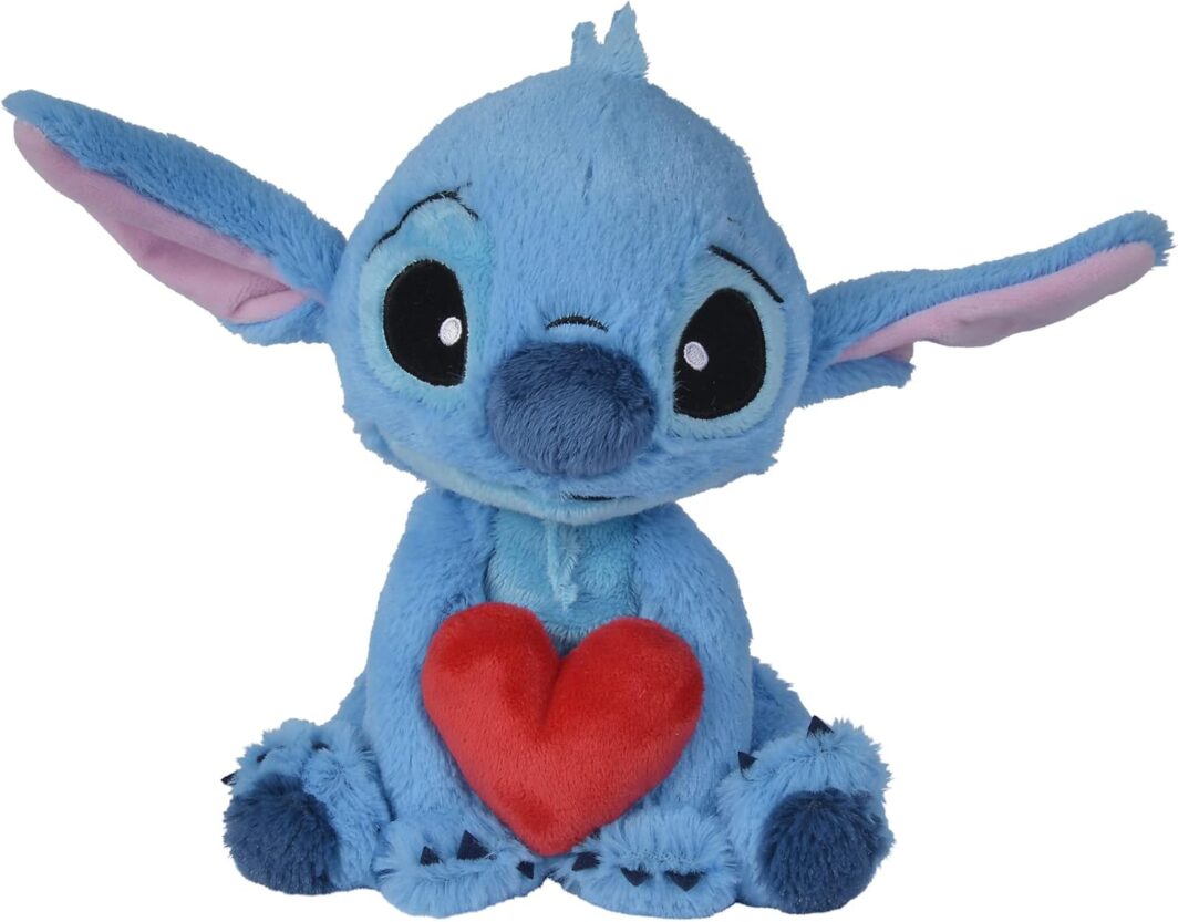 PELUCHE 25 CM CON CUORE STITCH