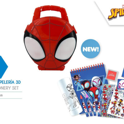 Valigetta 3D c/accessori cancelleria 25x18cm Spiderman