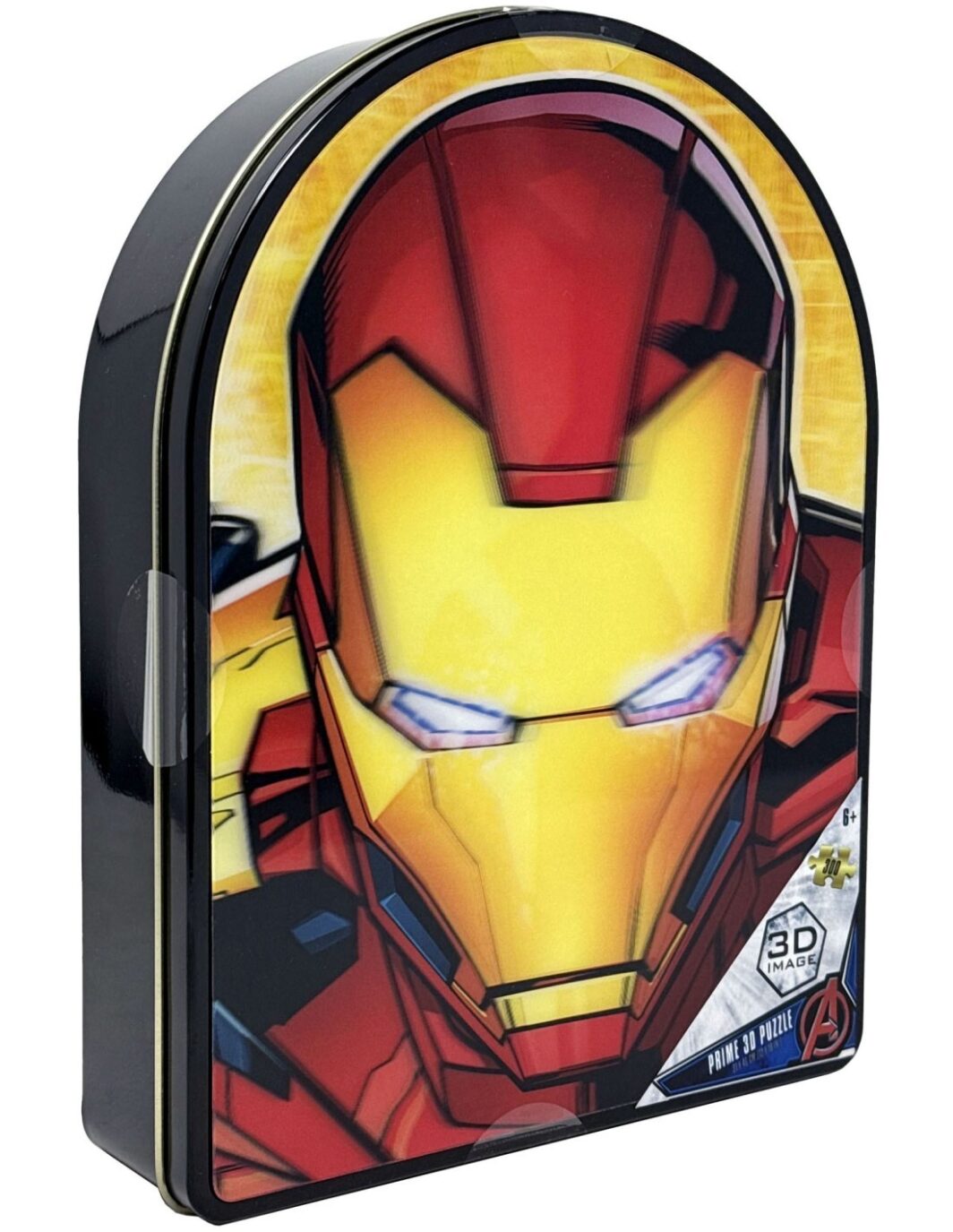 Marvel Avengers Iron Man - Puzzle 300 pezzi con cofanetto in latta, Lenticolare con effetto 3D