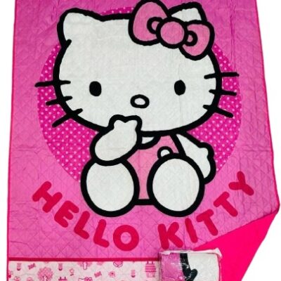 Hello Kitty - Copriletto trapuntato colore rosa mis. 150x250 cm estivo