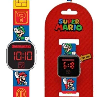 SUPER MARIO Orologio Digitale Quarzo Ragazzi con Cinturino in Silicone