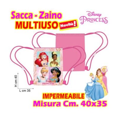 LE PRINCIPESSE Sacca - Zaino MULTIUSO Cm.40x35