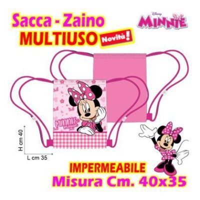 MINNIE Sacca - Zaino MULTIUSO Cm.40x35
