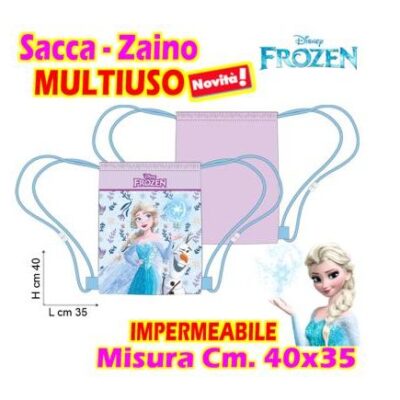 FROZEN Sacca - Zaino MULTIUSO Cm.40x35