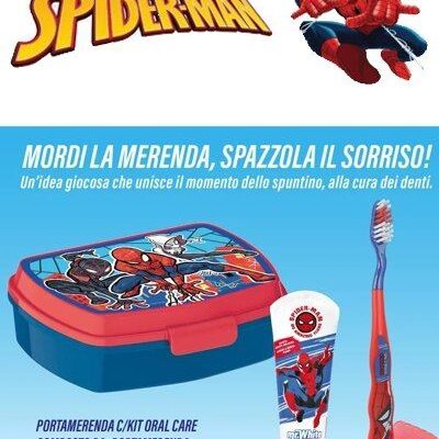 " SPIDERMAN"
SET PORTAMERENDA con KIT ORAL CARE
con DENTIFRICIO + SPAZZOLINO