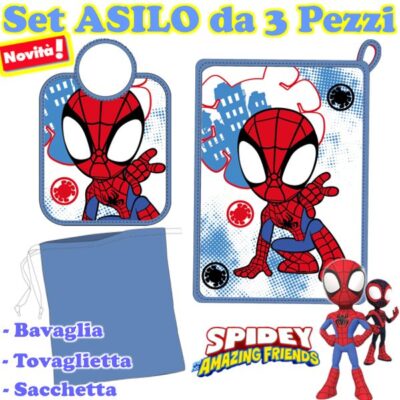 * MARVEL SPIDEY Set ASILO " 3 PEZZI