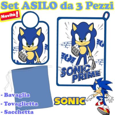* SONIC" Set ASILO " 3 PEZZI
