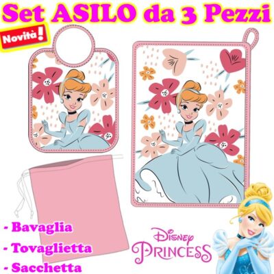 * LE PRINCIPESSE  DISNEY   Set ASILO " 3 PEZZI